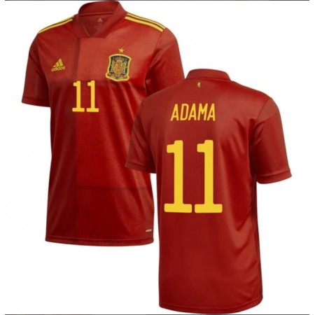 Billiga Fotbollströjor Spanien Adama 11 Hemma tröja EM 2020 Kortärmad